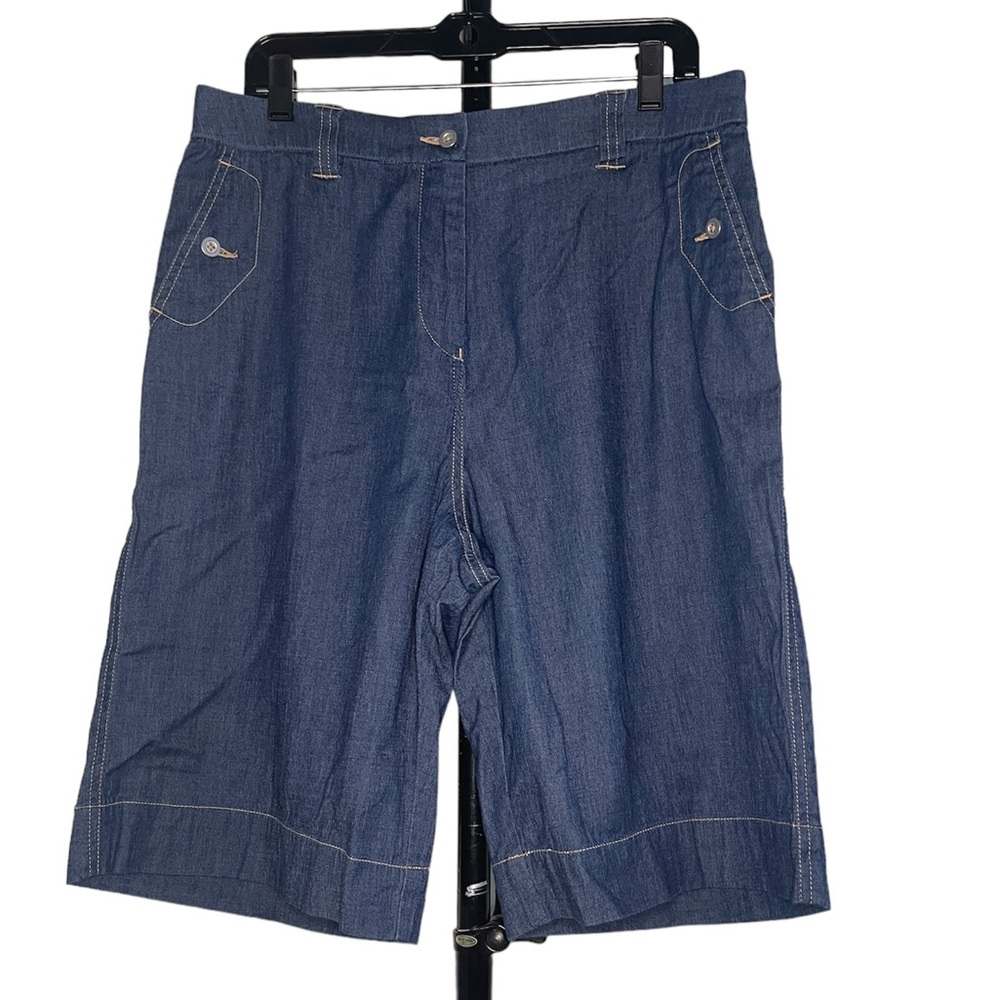 Susan Graver light weight denim Bermuda Shorts